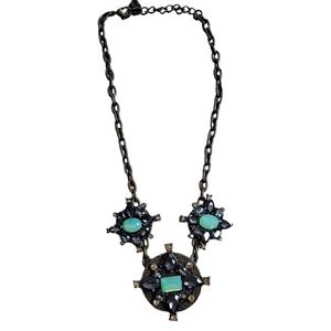 Sweet Lola Vintage Bronze with Pacific Opals and Crystals Necklace